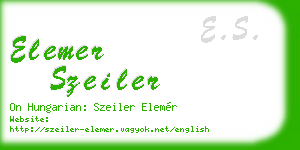 elemer szeiler business card